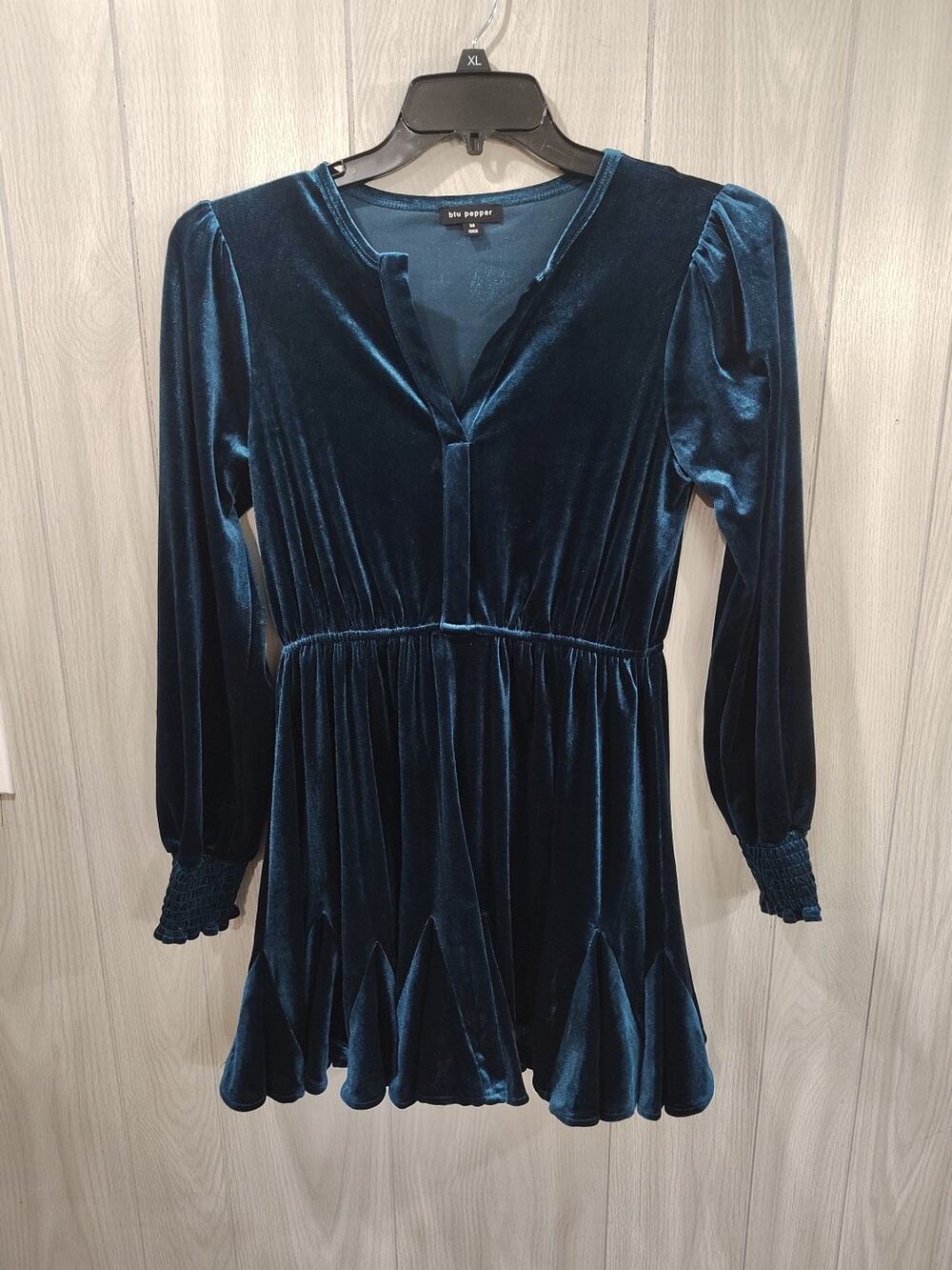 Women's Velvet Milkmaid Babydoll Dress Size M Clubwear Casual Festival Event